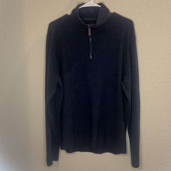 TRICOT St. Raphael men's pull over sweater size XL dark navy blue. Super soft - Picture 2 of 5